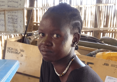 A refugee who used rags to manage her periods.