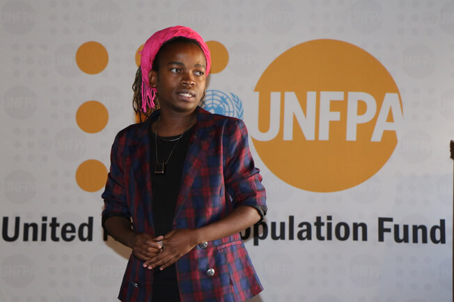 A transgender woman and advocate in Botswana