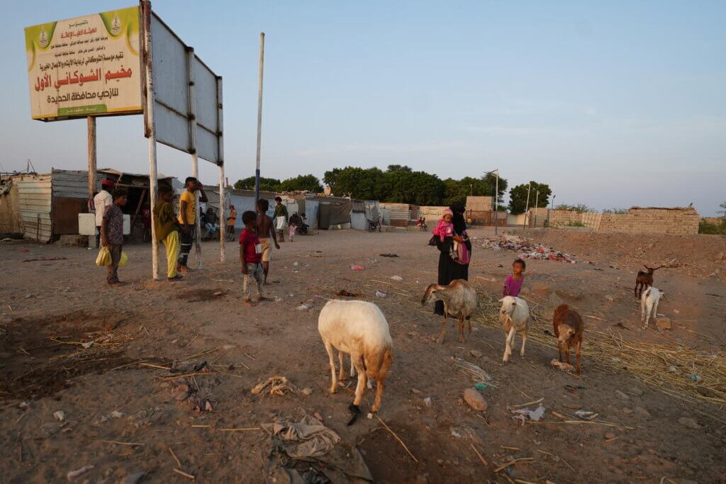 Umm, 38, has four children and has been living in a displacement camp in Yemen’s southwestern highlands for seven years after being displaced by climate change